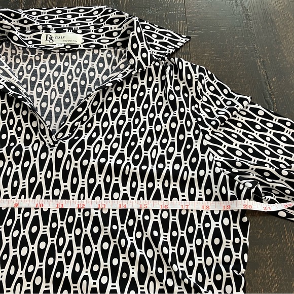 DS Italy | Black & White midi dress - Picture 8 of 12